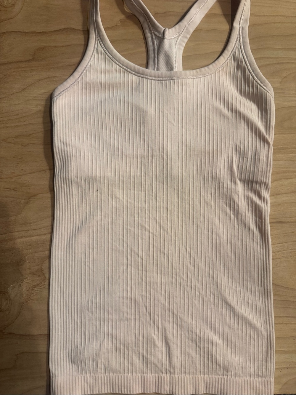 lululemon athletica Light Pink Ribbed Racerback Tank